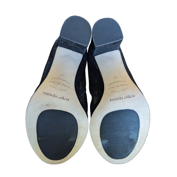 Anyi Lu black Italian leather ballet block heeled pumps - Picture 6 of 10